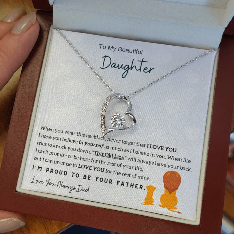 Heart Necklace To My Daughter
