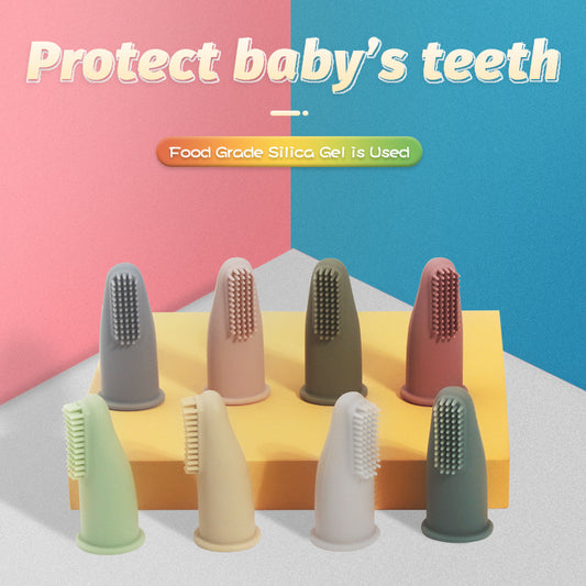 Baby Finger Toothbrush Food Grade Silicone Toothbrush Set Soft Hair Baby Milk Toothbrush
