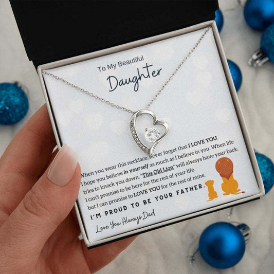 Heart Necklace To My Daughter