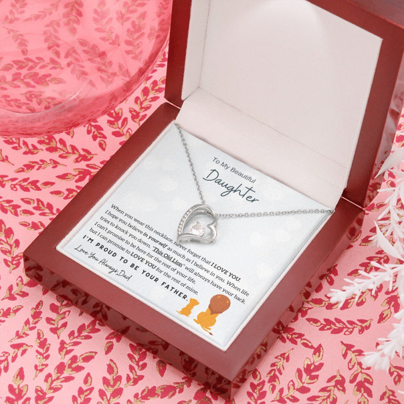 Heart Necklace To My Daughter