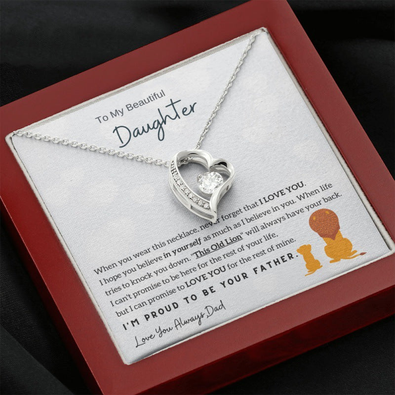 Heart Necklace To My Daughter
