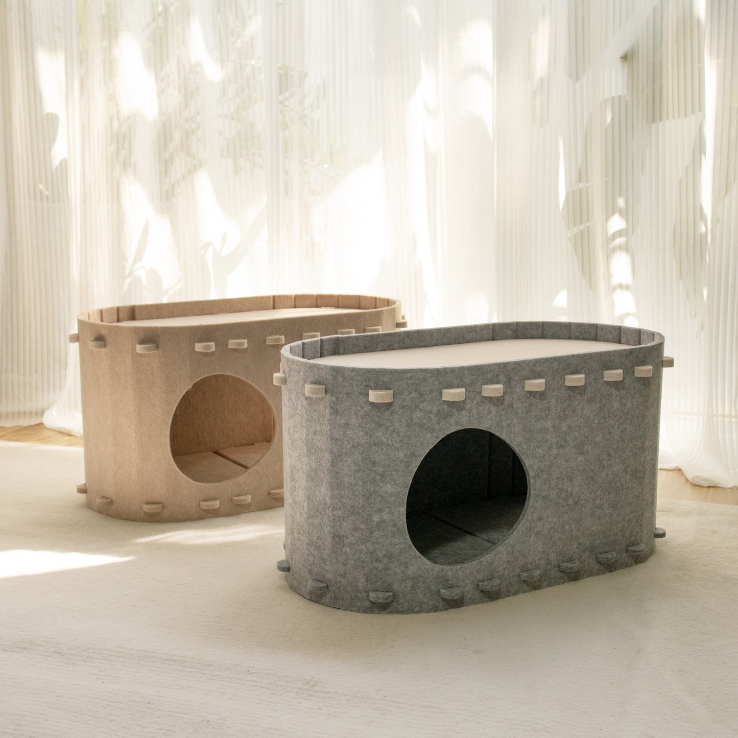 Four-Season Cat Tunnel Bed Double-Layer Large Space Foldable Easy To Care Cat House