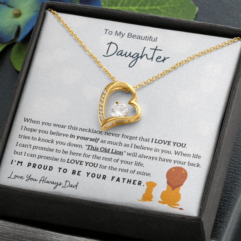 Heart Necklace To My Daughter