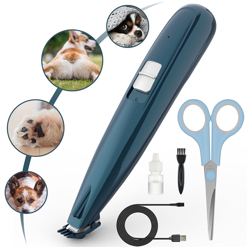 Pet Shaver USB Rechargeable Cat And Dog Foot Hair Trimmer LED Luminous Foot Hair Clipper