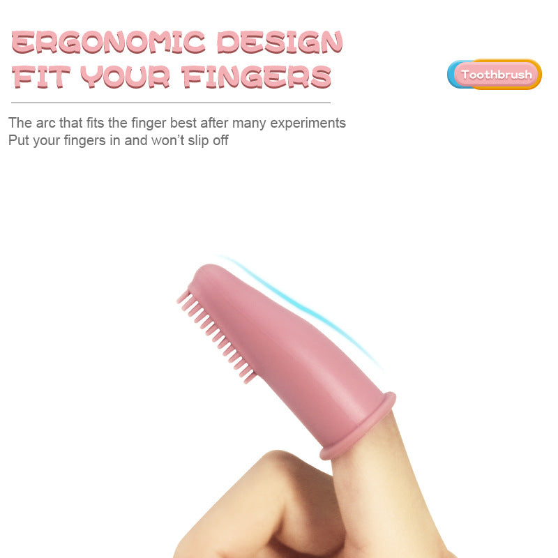Baby Finger Toothbrush Food Grade Silicone Toothbrush Set Soft Hair Baby Milk Toothbrush