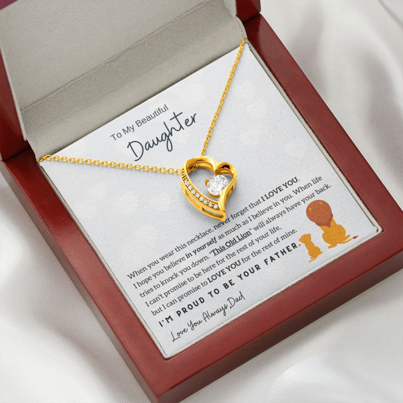 Heart Necklace To My Daughter